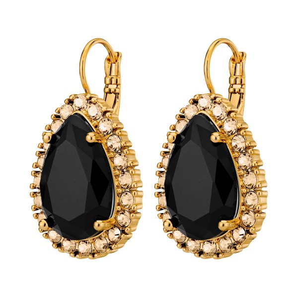 Dyrberg Kern Fiora Gold Earrings - Black/Golden